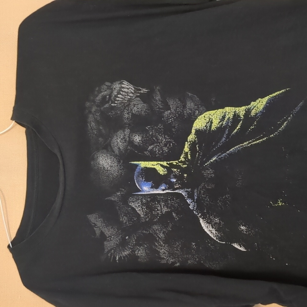 Batman With Killer Croc Standing Above Him Black T-Shirt Size Extra Large XL